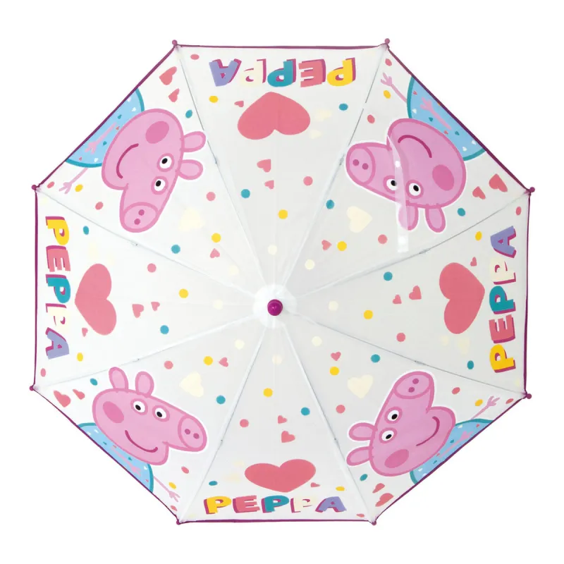 Lietussargs Peppa Pig Having fun Rozā (Ø 80 cm)